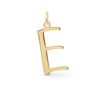 Amberta Solid Italian 14ct Gold Initial Pendant for Women | 14ct Real Gold Letter Pendant Only without Chain: Letter E