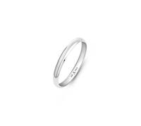 Amberta Solid Italian 14K Gold Wedding Bands for Women Men | Real 14K Gold Wedding Rings His and Hers | Polished Premium Yellow White Rings for Him and Her: 2 mm White Gold Ring Size T