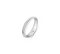 Amberta Solid Italian 14K Gold Wedding Bands for Women Men | Real 14K Gold Wedding Rings His and Hers | Polished Premium Yellow White Rings for Him and Her: 3.5 mm White Gold Ring Size O