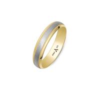 Amberta Solid Italian 9ct Gold Wedding Rings for Men | 5 mm Real 9ct Yellow White Two Tone Gold Wedding Band for Men Polished: Two Tone Ring Size Y
