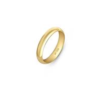Amberta Wedding Ring for Women in Gold Plated 925 Sterling Silver | Mens Wedding Ring | Gold Plated Sterling Silver Wedding Band: 4 mm Wedding Band for Women Size K