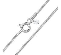 Amberta Women 925 Sterling Silver 1.1 mm Curb Chain Necklace: 27 inch/70 cm