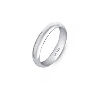 Amberta Women 925 Sterling Silver Wedding Band Ring: 4 mm Sterling Silver Wedding Ring for Women - Size S