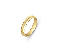Amberta Women 9ct Yellow Gold Wedding Ring | Gold Wedding Band for Women Men: 4 mm - Size I