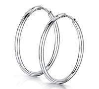 Amberta Women’s 925 Sterling Silver 20 mm Hoop Earrings