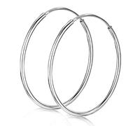 Amberta Women’s 925 Sterling Silver 30 mm Hoop Earrings