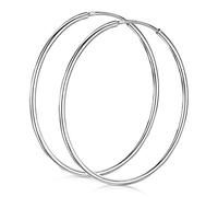 Amberta Women’s 925 Sterling Silver 40 mm Hoop Earrings