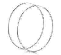 Amberta Women’s 925 Sterling Silver 60 mm Hoop Earrings