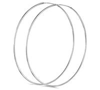 Amberta Women’s 925 Sterling Silver 75 mm Hoop Earrings