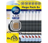 Ambi Pur Car Disposable Tobacco Air Freshener Megapack 6 x 3 ml