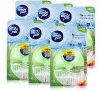 Ambi Pur Toilet Air Freshener (Holder + Refill 55 ml) - Bamboo & Lotus Pack of 6