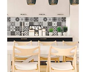 ambiance-live col-tiles-ros-a908 15 Adhesive Stickers, Multicolor, Set of 24 Pieces