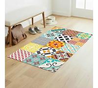 Ambiance-Live Mixed Tiles Vinyl Bath Mat (60 x 100 cm)