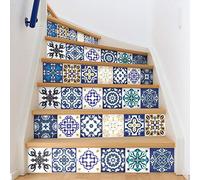 Ambiance Stair Tile Stickers, vinyl, Gelino, 4 Bandes de 15 x 105 cm