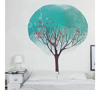 Ambiance Sticker Albero Astrato Non-Woven Wallpaper Giant Frescoes Pre-Pasted Decorative Label H 130 x L 120 cm