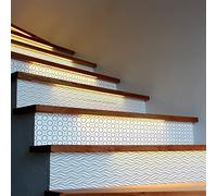 Ambiance Sticker Birgit Stair Tile Stickers for Stairs Tiles - 2 Strips of 15 cm x 105 cm
