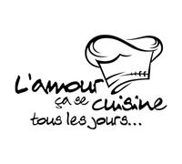 Ambiance Sticker Chef's Kitchen Wall Decor Tasty Vinyl Wall Decoration Stickers Self Adhesive Decal - H25 x L25 cm