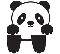 Ambiance Sticker Children's Switch Wall Socket Wall Sticker Vinyl Decal Home Decoration Panda Plate Switch Sticker - 8 x 7 cm