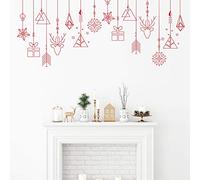 Ambiance Sticker Christmas Merry Christmas Stickers Adhesive Christmas Decoration Parties for Bedroom and Living Room Christmas Garland Red - H70 x L175 cm