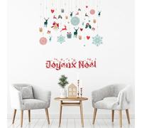 Ambiance Sticker Christmas Merry Christmas Stickers Christmas Decoration Party Decoration for Bedroom and Living Room Decoration Merry Christmas - H120 x L130 cm