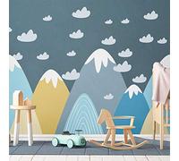 Ambiance-Sticker Col-ROS-C711_60 x 90 cm Giant Scandinavian Mountain Wall Sticker for Baby's Room White