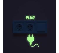 Ambiance Sticker Glow in The Dark Plug Symbol 10 x 10 cm