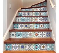 Ambiance Sticker Ivano Stair Tile Stickers for Stairs Tiles - 2 Strips of 19 x 133 cm