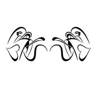 Ambiance Sticker Kitchen Wall Sticker Vinyl Love Quote Pub Cafe Decoration Removable Wall Sticker Black Mug Home Shop Decoration - Set of 2 Cups