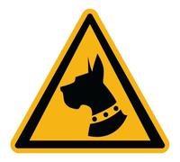 Ambiance Sticker Laminated Laminated Warning Sign Sticker Guard Dog Warning Sign Water and UV Resistant - Attention au Chien Je Monte la Garde - H25 x L25 cm