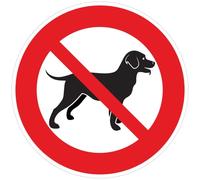 Ambiance Sticker Laminated Laminated Water and UV Resistant Signs for Dogs and Cats Round 15 cm