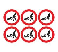 Ambiance Sticker Laminated Laminated Water and UV Resistant Warning Sign Sticker for Dogs I Mount the Guard Round 6 Stickers 20 cm