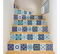 Ambiance Sticker Nando Stair Tile Stickers for Stairs Tiles - 2 Strips of 14.5 x 101.6 cm