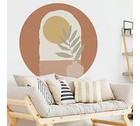Ambiance Sticker Non-Woven Wallpaper Giant Frescoes Pre-Pasted Giornata Di Sole Astratta Decorative Label H120 x L120 cm