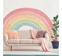 Ambiance Sticker Non-Woven Wallpaper Pre-Glued Giant Frescoes - Rainbow Drawing Pastel - Decorative Sticker - 75 x 60 cm