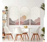 Ambiance Sticker Non-Woven Wallpaper Pre-Glued Giant Murals - Trio of Arches Asian Sunset - Decorative Adhesive - 60 x 90 cm