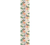 Ambiance Sticker Non-Woven Wallpaper Pre-Glued Peacocks and Lotus Flowers Decorative Adhesive - 1 Roll H300 x W60 cm