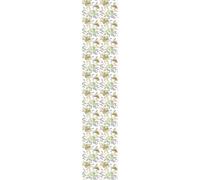 Ambiance Sticker Non-Woven Wallpaper Pre-Pasted Roll Abstract Green Flowers Decorative Adhesive - 1 Roll H300 x W60 cm