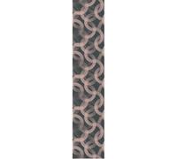 Ambiance Sticker Non-Woven Wallpaper Pre-Pasted Roll Grey Pink Circles Decorative Adhesive - 1 Roll H300 x W60 cm