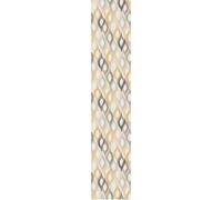 Ambiance Sticker Non-Woven Wallpaper Pre-Pasted Roll Wallpaper Retro Abstract Diamond Decorative Adhesive - 1 Roll H300 x W60 cm