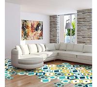 Ambiance Sticker Peel and Stick Decorative Hexagon Litiana Floor Tile, DIY Home Decor, Peel and Stick Removable Stickers, Waterproof Non-Skid Sticker - H40 x L90 cm - 10 Stickers of 20 x 18 cm