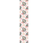 Ambiance Sticker Pre-Pasted Non-Woven Wallpaper Roll Tropical Palm Leaves Pink Decorative Adhesive - 1 Roll H300 x W60 cm