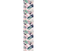 Ambiance Sticker Pre-Pasted Non-Woven Wallpaper roll Tropical Pink and Navy Blue Decorative Adhesive - 1 roll of 300 x 60 cm