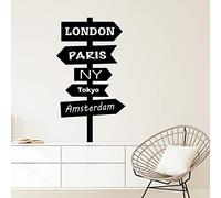 Ambiance Sticker s Wall Sticker City Sign 100 x 55 cm Black