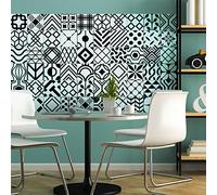 Ambiance Sticker Self-Adhesive Decorative Wall Decal Cement Tile for Bathroom and Kitchen Danemark - Pack of 9 Stickers of 15 x15 cm