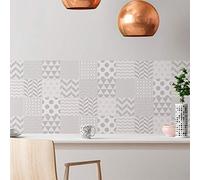 Ambiance Sticker Self-Adhesive Decorative Wall Decal Cement Tile for Bathroom and Kitchen Finnois - Pack of 9 Stickers of 15 x15 cm