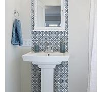 Ambiance Sticker Self-Adhesive Decorative Wall Decal Cement Tile for Bathroom and Kitchen Gregorio- Pack of 24 Stickers of 10 x 10 cm