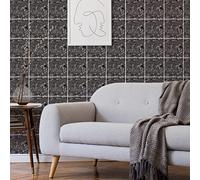 Ambiance Sticker Self-Adhesive Decorative Wall Decal Cement Tile for Bathroom and Kitchen Guilina- Pack of 30 Stickers of 10 x 10 cm