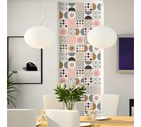Ambiance Sticker Self-Adhesive Decorative Wall Decal Cement Tile for Bathroom and Kitchen Ludvik - Pack of 9 Stickers of 15 x15 cm