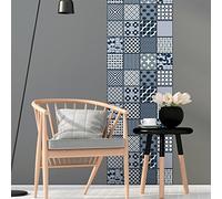 Ambiance Sticker Self-Adhesive Decorative Wall Decal Cement Tile for Bathroom and Kitchen Malmo - Pack of 9 Stickers of 10 x 10 cm