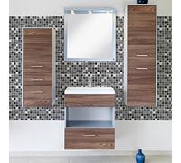 Ambiance Sticker Self-Adhesive Decorative Wall Decal Cement Tile for Bathroom and Kitchen Mosaïques Nuance de Gris - Pack of 9 Stickers of 15 x15 cm